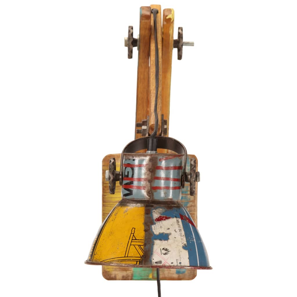 vidaXL Wandleuchte Industrie-Stil Mehrfarbig Rund E27