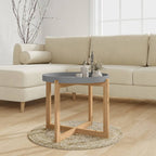 vidaXL Couchtisch Grau 53x53x43,5 cm Holzwerkstoff & Massivholz Kiefer
