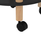 vidaXL Servierwagen 3 Etagen Schwarz 38x38x82 cm Holzwerkstoff & Holz