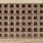 vidaXL TV-Schrank Weiß 80x30x40 cm Massivholz Kiefer und Natur-Rattan