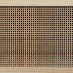 vidaXL TV-Schrank Schwarz 80x30x40 cm Massivholz Kiefer Natur-Rattan