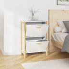 vidaXL Schuhschrank Weiß 57,5x33x80 cm Holzwerkstoff