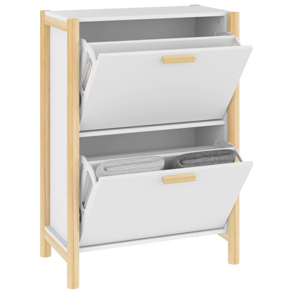 vidaXL Schuhschrank Weiß 57,5x33x80 cm Holzwerkstoff
