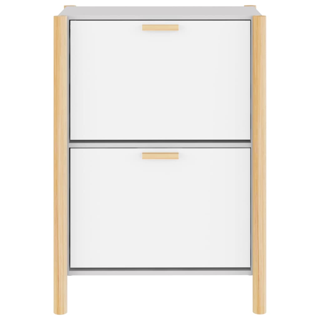 vidaXL Schuhschrank Weiß 57,5x33x80 cm Holzwerkstoff