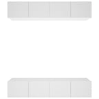 vidaXL TV-Schränke 4 Stk. Weiß 80x30x30 cm Holzwerkstoff
