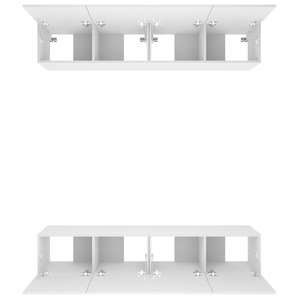 vidaXL TV-Schränke 4 Stk. Weiß 80x30x30 cm Holzwerkstoff