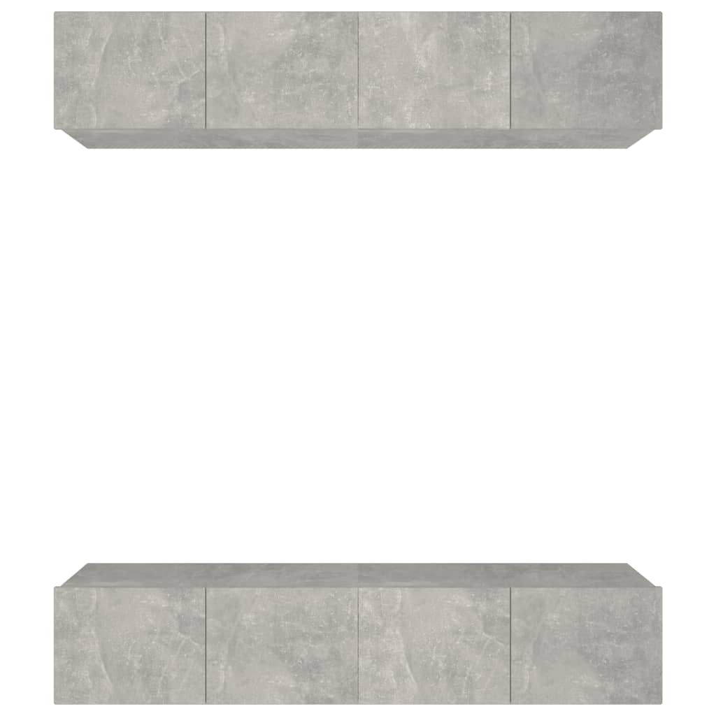 vidaXL TV-Schränke 4 Stk. Betongrau 80x30x30 cm Holzwerkstoff