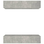 vidaXL TV-Schränke 4 Stk. Betongrau 80x30x30 cm Holzwerkstoff
