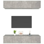 vidaXL TV-Schränke 4 Stk. Betongrau 80x30x30 cm Holzwerkstoff