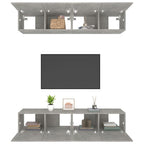 vidaXL TV-Schränke 4 Stk. Betongrau 80x30x30 cm Holzwerkstoff