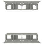 vidaXL TV-Schränke 4 Stk. Betongrau 80x30x30 cm Holzwerkstoff