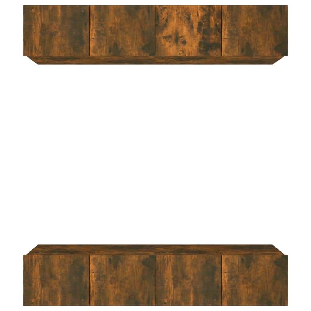 vidaXL TV-Schränke 4 Stk. Räuchereiche 80x30x30 cm Holzwerkstoff