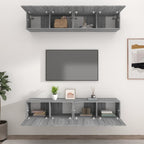 vidaXL TV-Schränke 4 Stk. Grau Sonoma 80x30x30 cm Holzwerkstoff