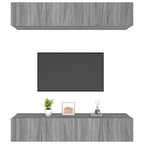 vidaXL TV-Schränke 4 Stk. Grau Sonoma 80x30x30 cm Holzwerkstoff