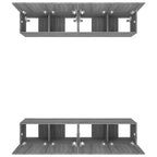 vidaXL TV-Schränke 4 Stk. Grau Sonoma 80x30x30 cm Holzwerkstoff