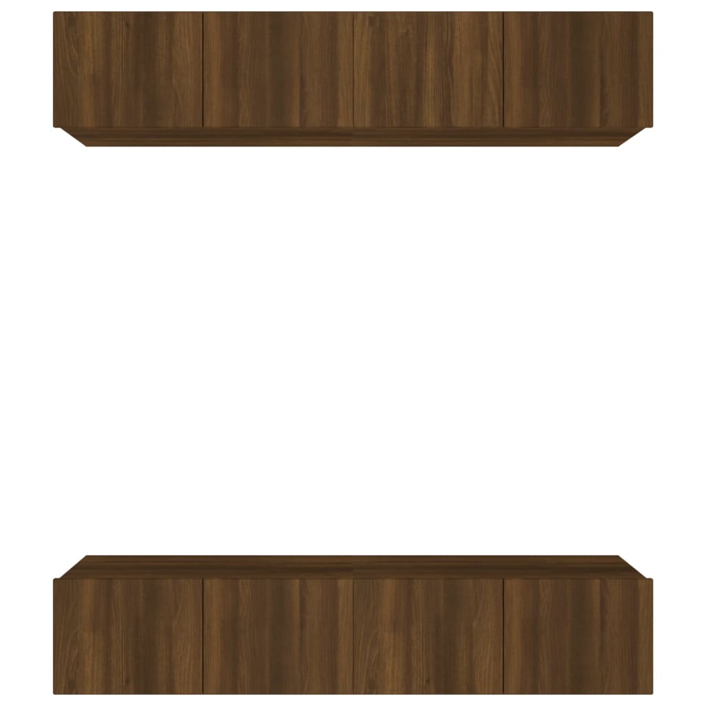 vidaXL TV-Schränke 4 Stk. Braun Eichen-Optik 80x30x30 cm Holzwerkstoff