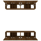 vidaXL TV-Schränke 4 Stk. Braun Eichen-Optik 80x30x30 cm Holzwerkstoff