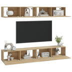 vidaXL TV-Wandschränke 4 Stk. Sonoma-Eiche 100x30x30 cm