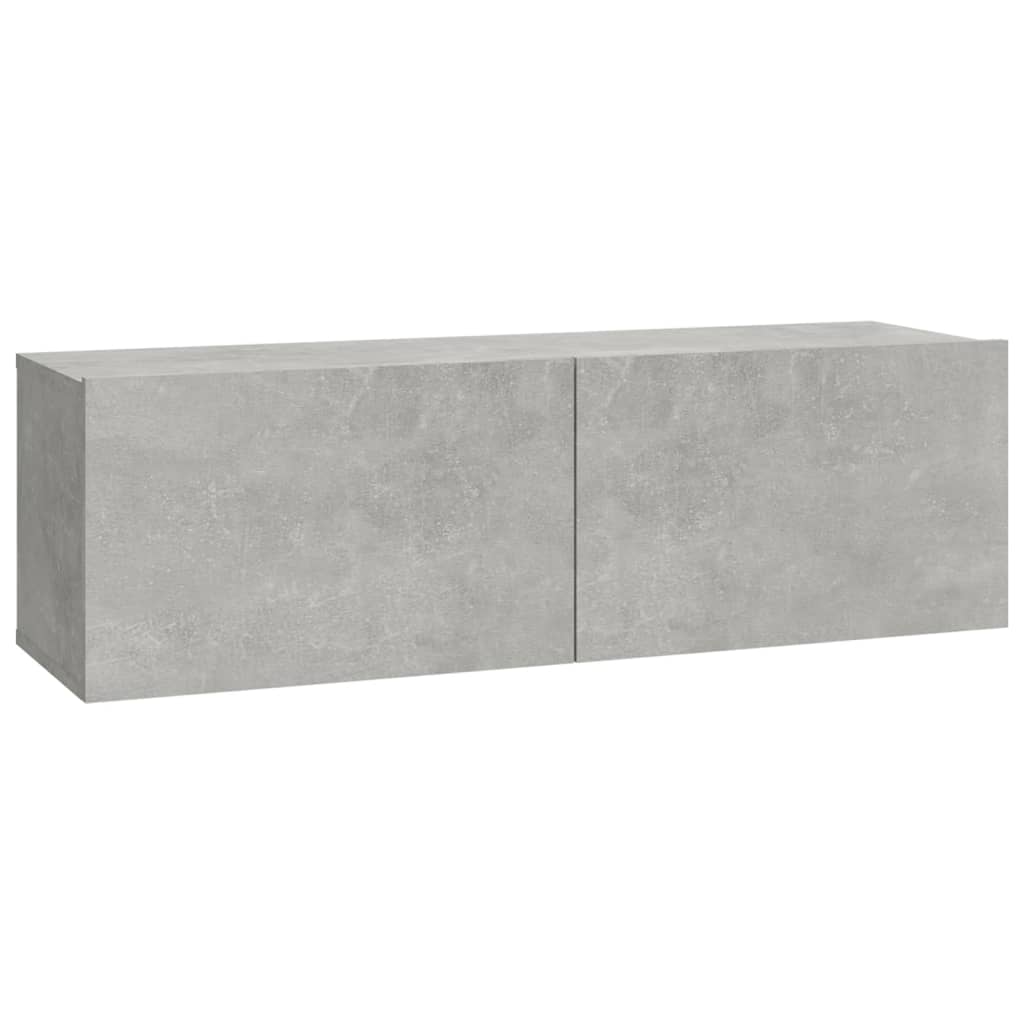 vidaXL TV-Wandschränke 4 Stk. Betongrau 100x30x30 cm