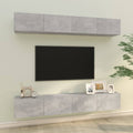 vidaXL TV-Wandschränke 4 Stk. Betongrau 100x30x30 cm