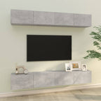 vidaXL TV-Wandschränke 4 Stk. Betongrau 100x30x30 cm