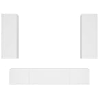 vidaXL 4-tlg. TV-Schrank-Set Weiß Holzwerkstoff