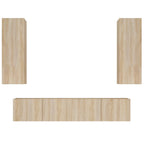 vidaXL 4-tlg. TV-Schrank-Set Sonoma-Eiche Holzwerkstoff