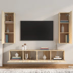 vidaXL 4-tlg. TV-Schrank-Set Sonoma-Eiche Holzwerkstoff