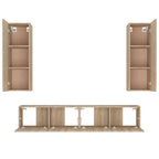 vidaXL 4-tlg. TV-Schrank-Set Sonoma-Eiche Holzwerkstoff