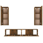 vidaXL 4-tlg. TV-Schrank-Set Räuchereiche Holzwerkstoff