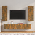 vidaXL 4-tlg. TV-Schrank-Set Räuchereiche Holzwerkstoff