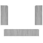 vidaXL 4-tlg. TV-Schrank-Set Grau Sonoma Holzwerkstoff