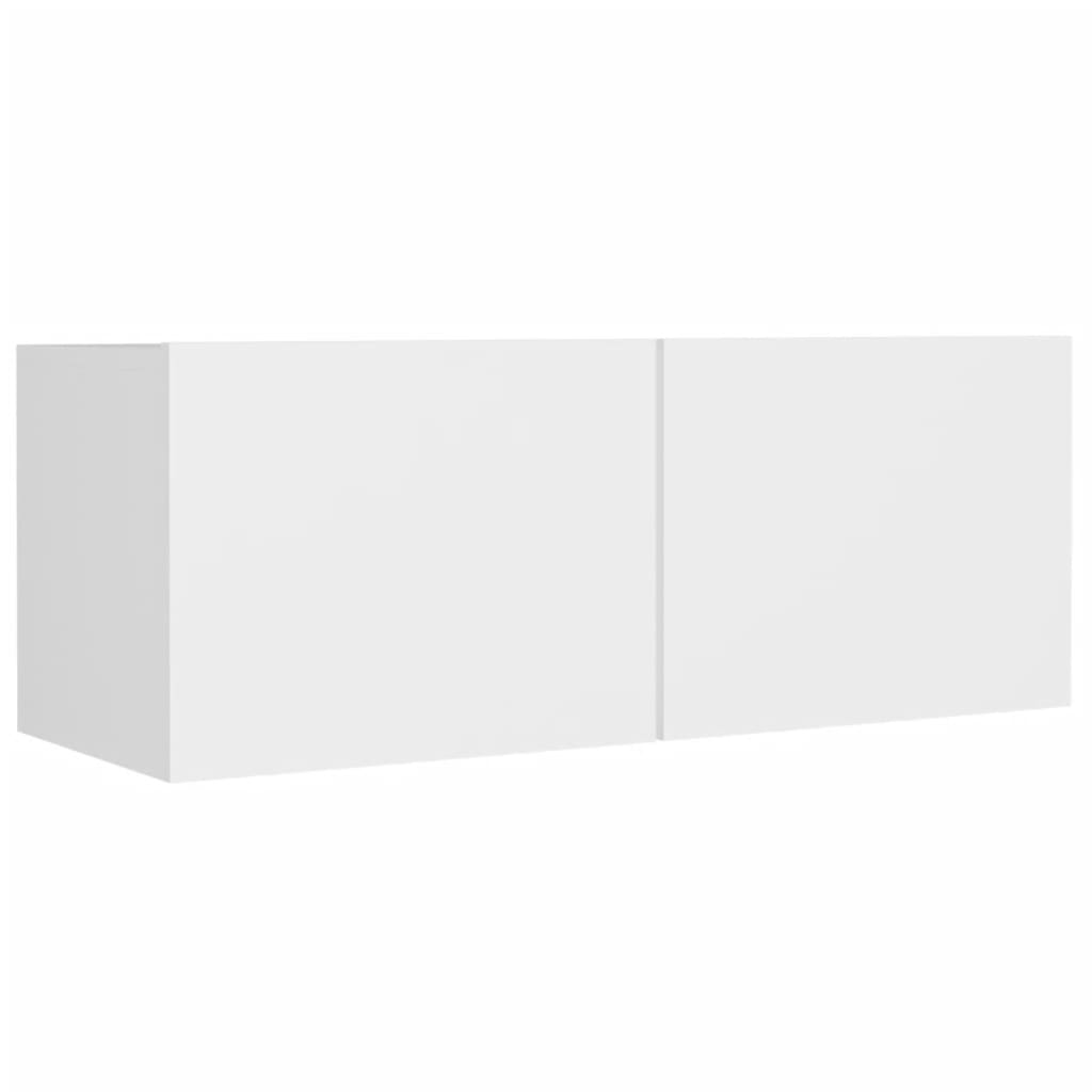 vidaXL 8-tlg. TV-Schrank-Set Weiß Holzwerkstoff