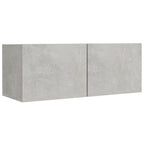 vidaXL 8-tlg. TV-Schrank-Set Betongrau Holzwerkstoff