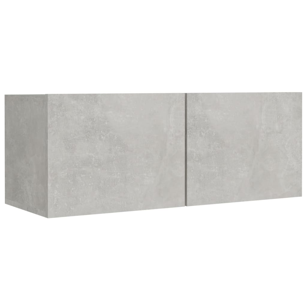 vidaXL 8-tlg. TV-Schrank-Set Betongrau Holzwerkstoff