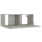 vidaXL 8-tlg. TV-Schrank-Set Betongrau Holzwerkstoff