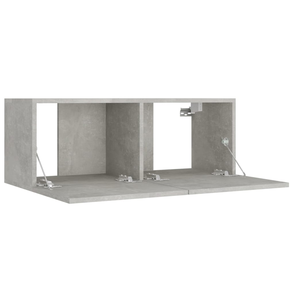 vidaXL 8-tlg. TV-Schrank-Set Betongrau Holzwerkstoff