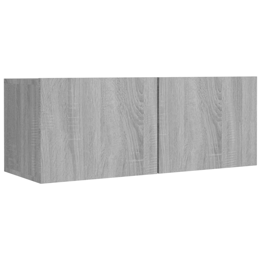 vidaXL 8-tlg. TV-Schrank-Set Grau Sonoma Holzwerkstoff