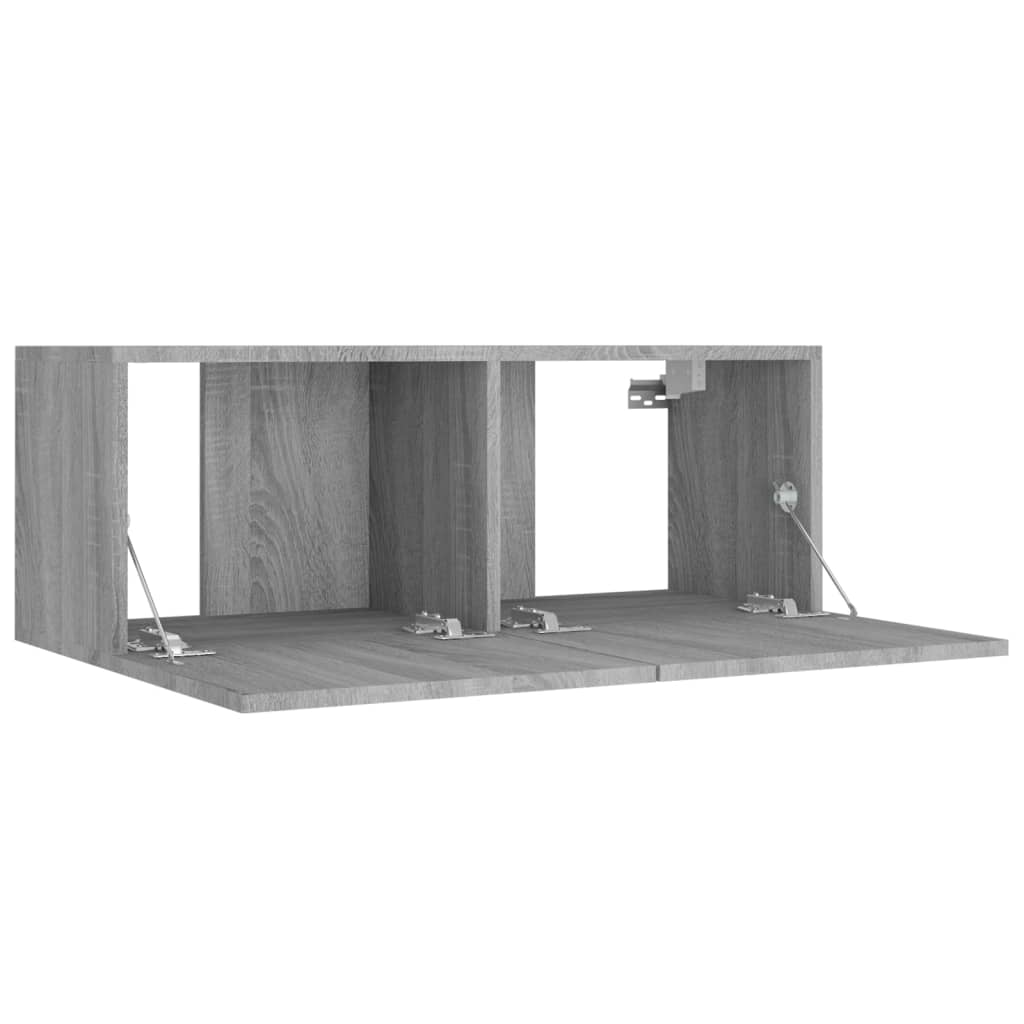vidaXL 8-tlg. TV-Schrank-Set Grau Sonoma Holzwerkstoff