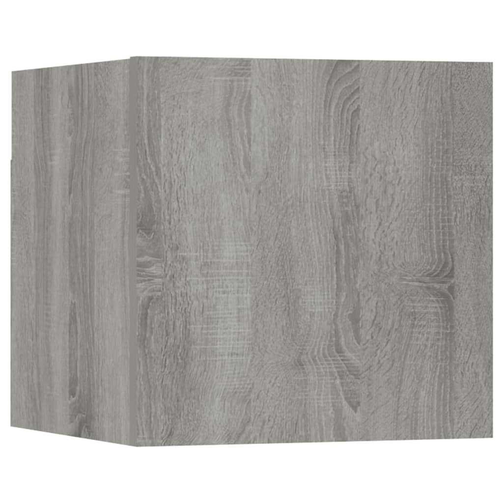 vidaXL 8-tlg. TV-Schrank-Set Grau Sonoma Holzwerkstoff