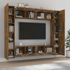 vidaXL 8-tlg. TV-Schrank-Set Räuchereiche Holzwerkstoff