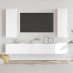 vidaXL 5-tlg. TV-Schrank-Set Weiß Holzwerkstoff