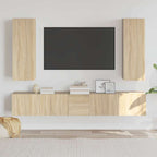 vidaXL 5-tlg. TV-Schrank-Set Sonoma-Eiche Holzwerkstoff