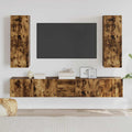 vidaXL 5-tlg. TV-Schrank-Set Räuchereiche Holzwerkstoff