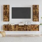 vidaXL 5-tlg. TV-Schrank-Set Räuchereiche Holzwerkstoff