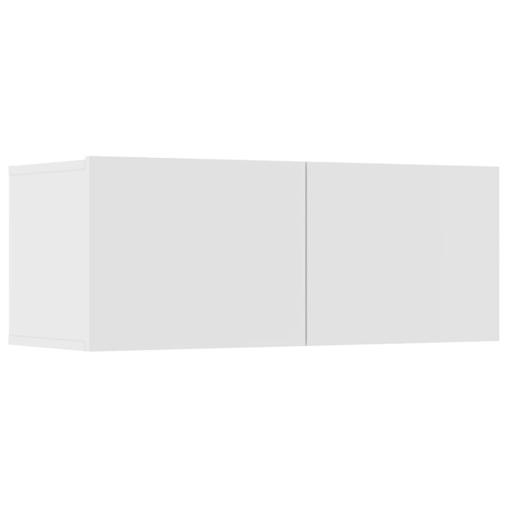 vidaXL 6-tlg. TV-Schrank-Set Weiß Holzwerkstoff
