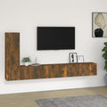 vidaXL 3-tlg. TV-Schrank-Set Räuchereiche Holzwerkstoff