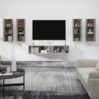 vidaXL 6-tlg. TV-Schrank-Set Grau Sonoma Holzwerkstoff