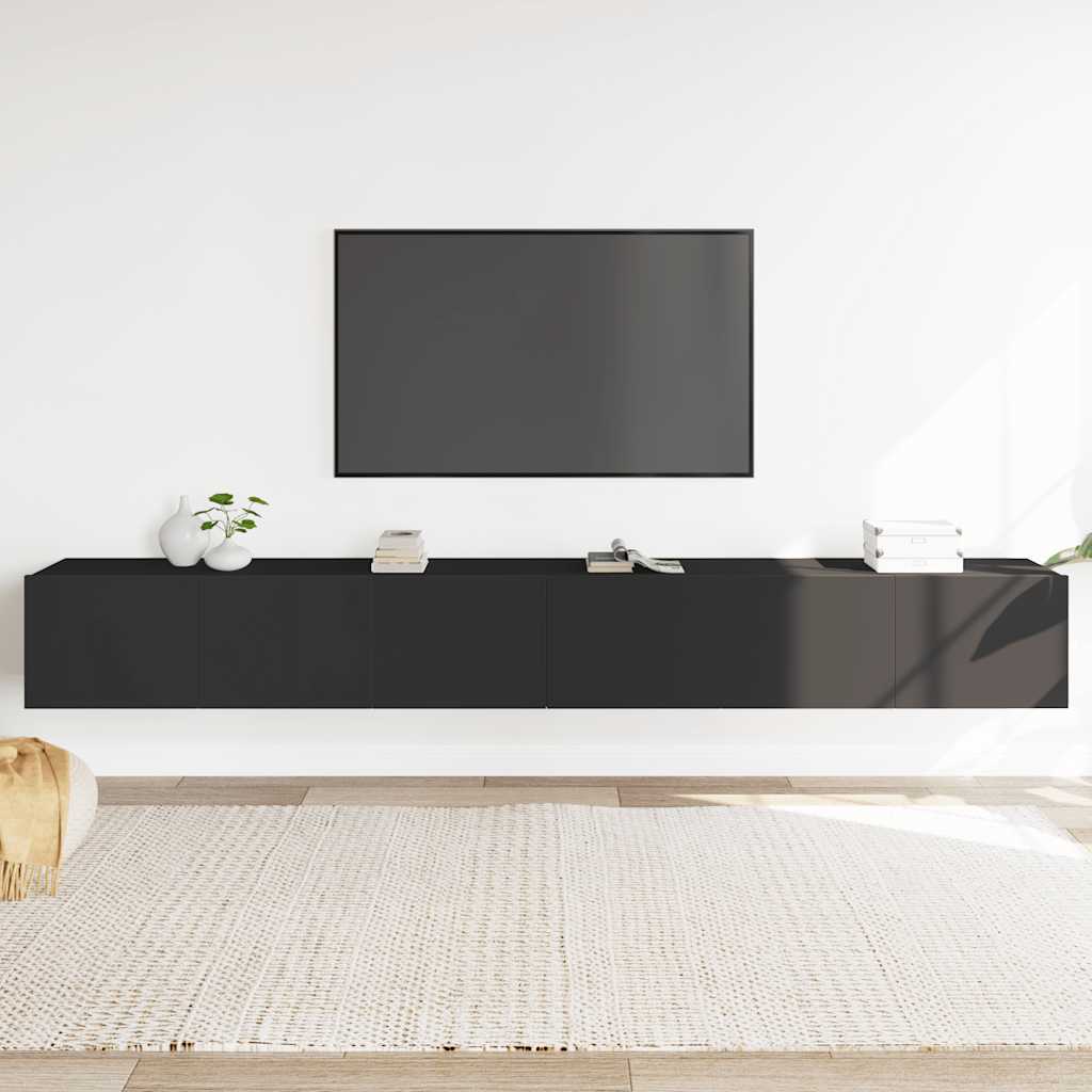 vidaXL 3-tlg. TV-Schrank-Set Weiß Holzwerkstoff