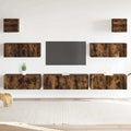 vidaXL 7-tlg. TV-Schrank-Set Räuchereiche Holzwerkstoff